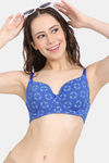 Rosaline Padded Wired 3/4th Coverage T-Shirt Bra - Beaucoup Blue — thumbnail 1